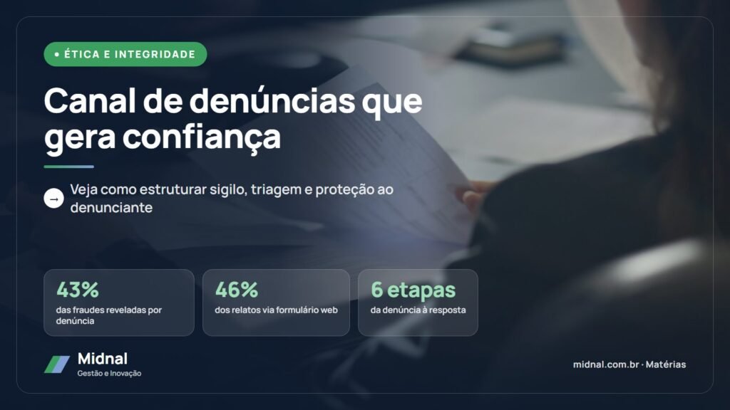 Canal de denúncias: como estruturar com sigilo, triagem e proteção