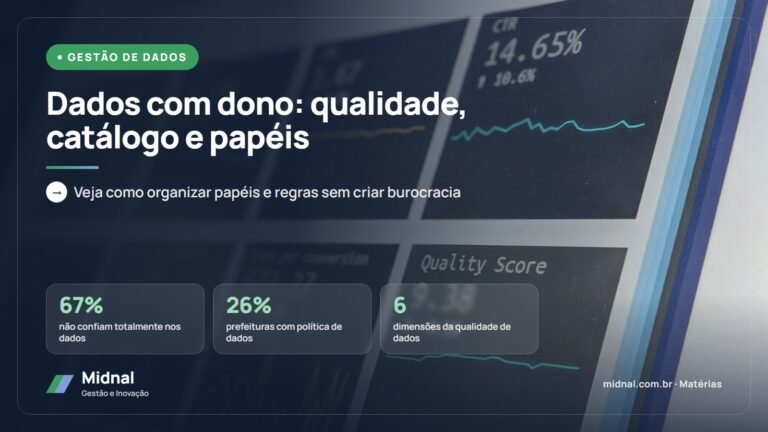Governança de dados: qualidade, catálogo e responsabilidades claras