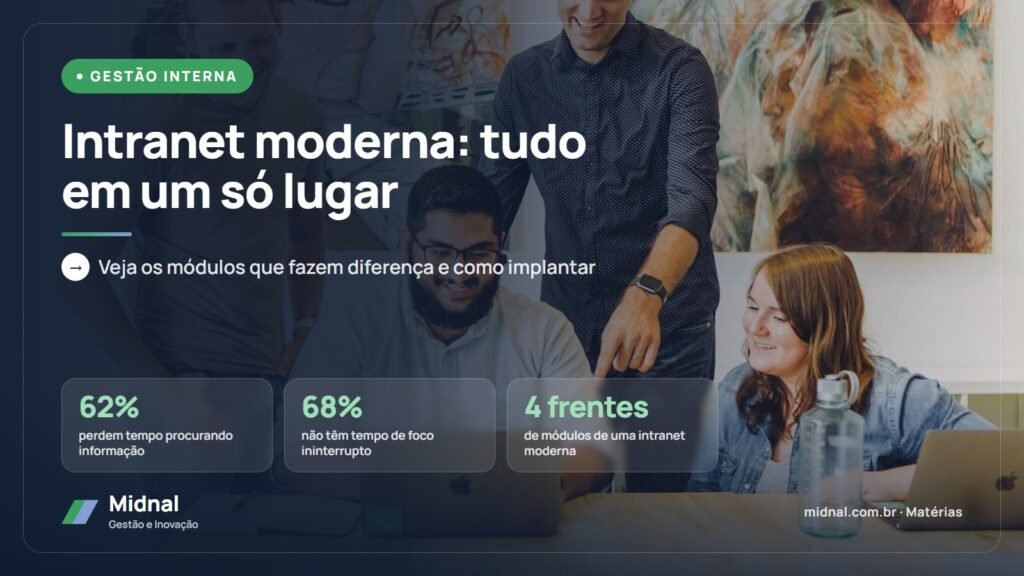Intranet moderna: tudo em um só lugar. Veja os módulos que fazem diferença e como implantar